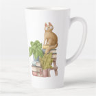 Cute Cat and Book Stacks