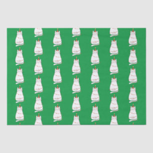 Cute Cat and Christmas Lights Tissue Paper