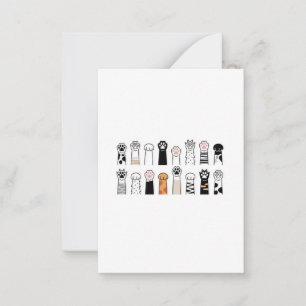 cute cat and dog paws card