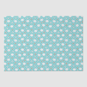 Cute Cat and Ice Cream Pattern Tissue Paper
