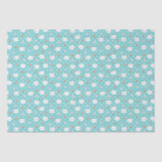 Cute Cat and Ice Cream Pattern Tissue Paper