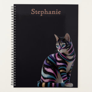 Cute Cat and Personalised Name Design Planner