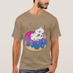 Cute Cat Animal Queer Bi Pride Biseuality Doughnut T-Shirt