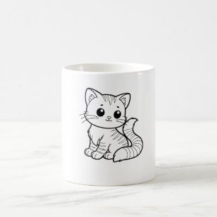 CUTE CAT ART DESIGN  COFFEE MUG