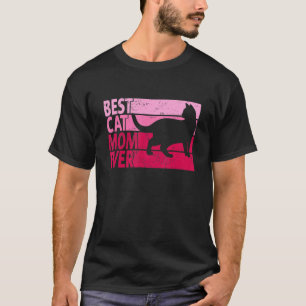 Cute Cat Art For Mum Women Breed Pet Cat Kittie Ca T-Shirt