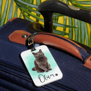 Cute Cat Artwork Luggage Tag – Gift for pet Lovers