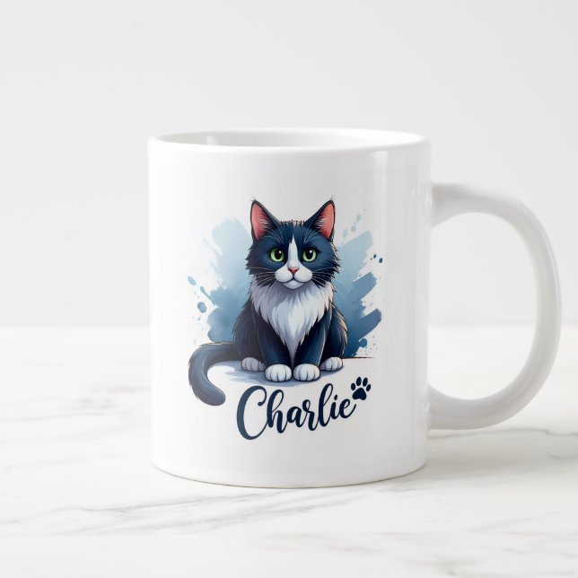 Cute Cat Artwork Mug – Gift for Animal Lovers (Right)