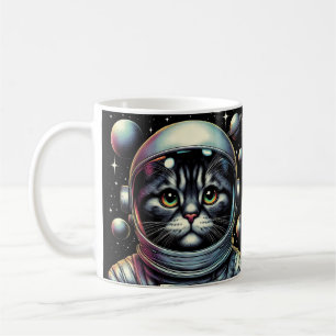 Cute cat astronaut mug! coffee mug