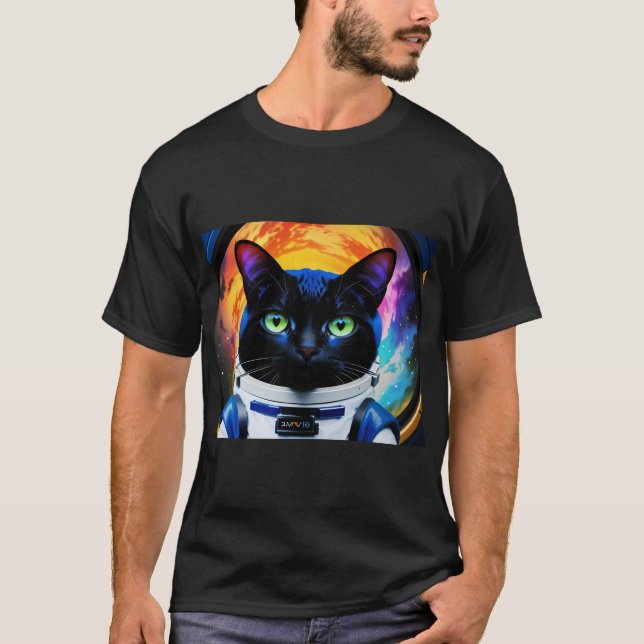 cute cat astronaut T-Shirt (Front)