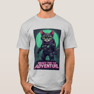 Cute Cat Astronaut T-Shirt – Ready for Adventure
