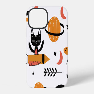 Cute Cat Astronauts: Kids Vintage Design. iPhone 12 Case