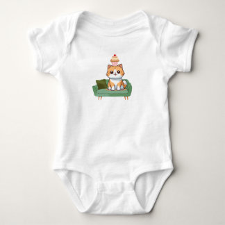 Cute Cat Baby Bodysuit