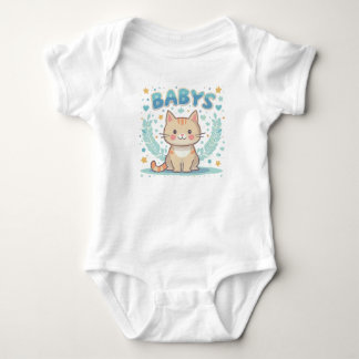 Cute cat baby bodysuit