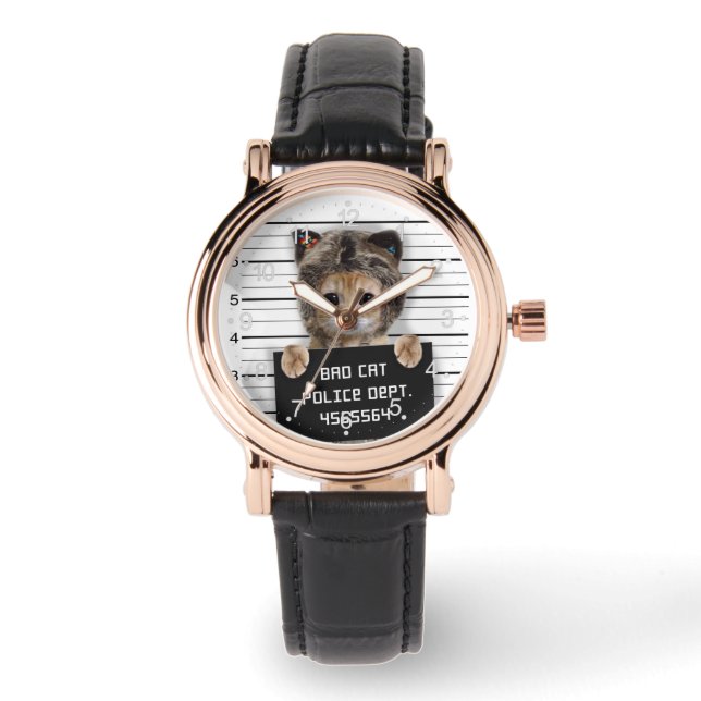 Cute cat bad boy watch (Front)