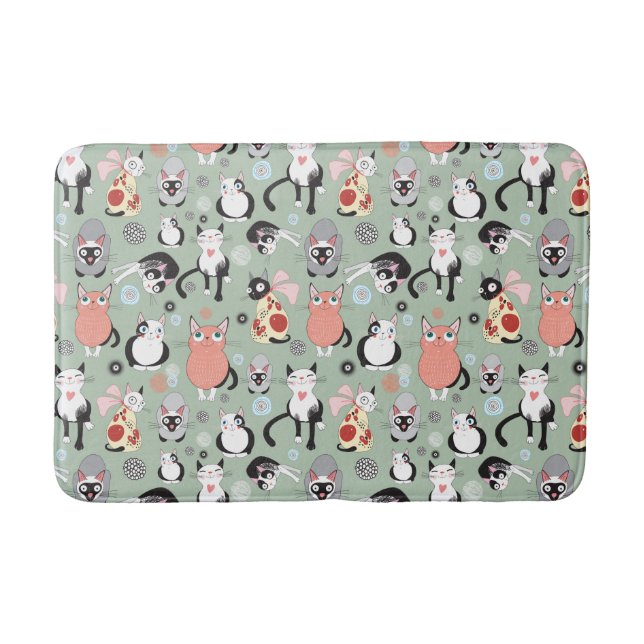 Cute Cat Bath Mat (Front)