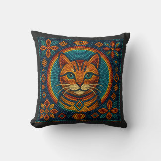 Cute Cat Beaded Kitten Cushion