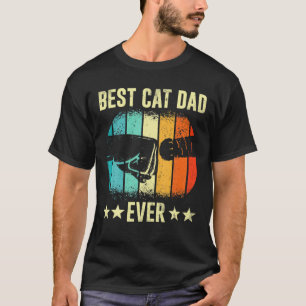 Cute Cat Best Cat Dad Ever Funny Gift T-Shirt