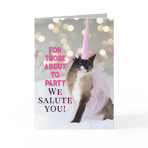 Cute Cat Birthday Salute