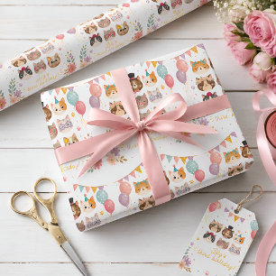Cute Cat Birthday Wrapping Paper