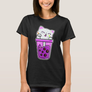 Cute Cat Boba Bubble Tea Japanese Neko T-Shirt