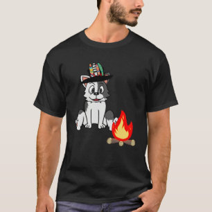 cute cat bonfire kids T-Shirt