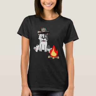 cute cat bonfire kids T-Shirt