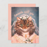 Cute cat bride be my bridesmaid/maid of honour