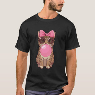 Cute Cat Bubble Gum Men Women T-Shirt