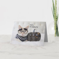 Cute Cat Bushy Eyebrows And Glasses Halloween
