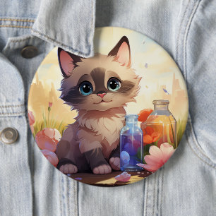 Cute cat button
