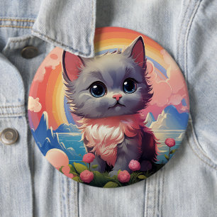 Cute cat button