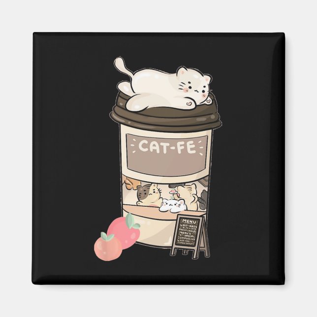 Cute Cat Cafe  Magnet (Front)