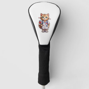 Cute cat cardiology nurse   golf head cover