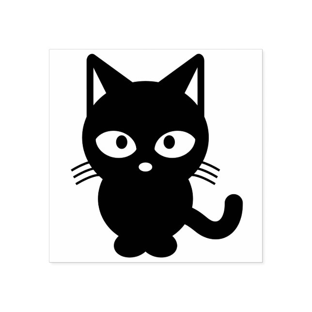 Cute Cat cartoon big eyes Rubber Stamp (Imprint)