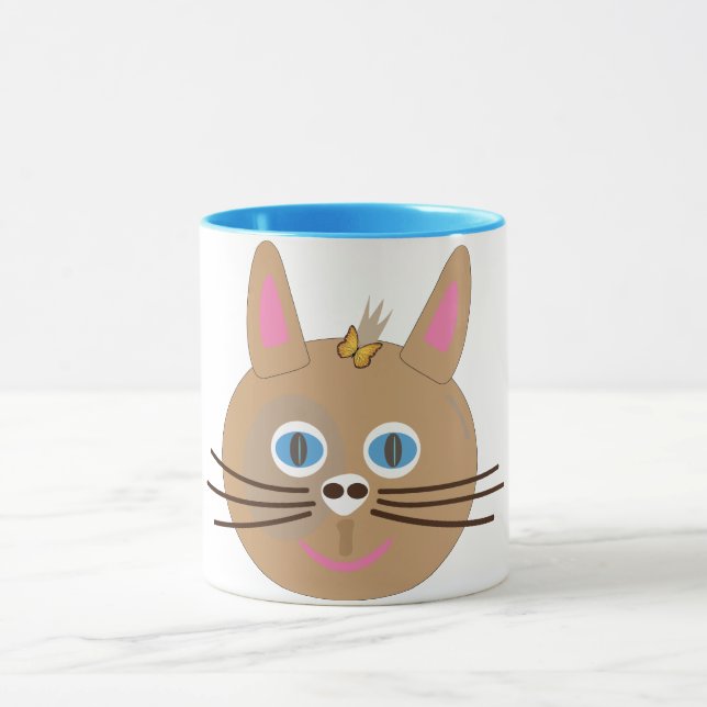 cute cat cartoon mug (Center)