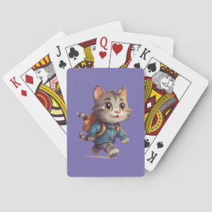 Cute Cat Cartoon Playing Cards