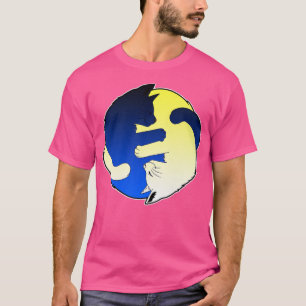 Cute Cat Cats Ying Yang, Yin Yang T-Shirt