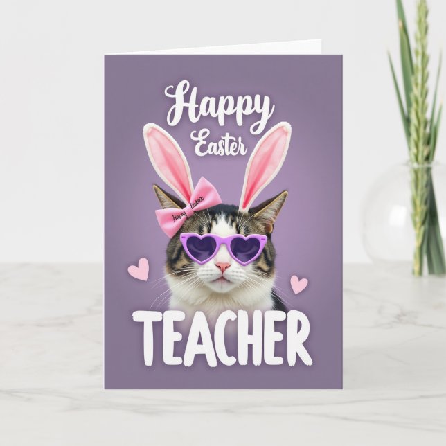 Cute Cat Celebration Card (Front)