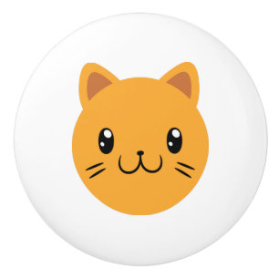 Cute Cat Ceramic Knob