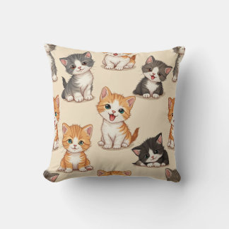 Cute cat character cushion