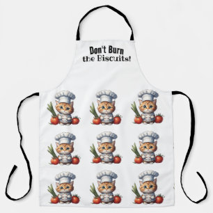 Cute Cat Chef All-Over Print Apron