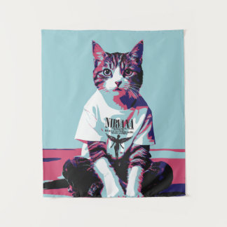 Cute Cat Chillin' Tapestry