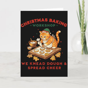 Cute Cat Christmas Baking Workshop Gifts For Men W Card