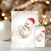 Cute Cat Christmas Cards 3