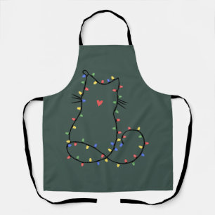 Cute Cat Christmas Cat Mum Funny Xmas Cat Lover Apron