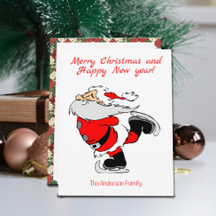 Cute cat christmas gift Holiday Postcard