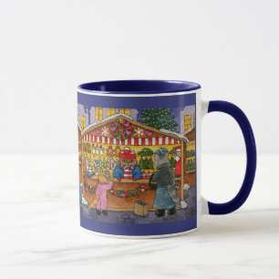 Cute Cat Christmas Market mug