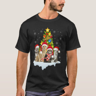 Cute Cat Christmas Tree Ornament Decor Cat Owner T-Shirt