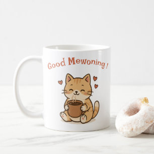 Cute Cat Coffee Mug Gift For Cat Lovers