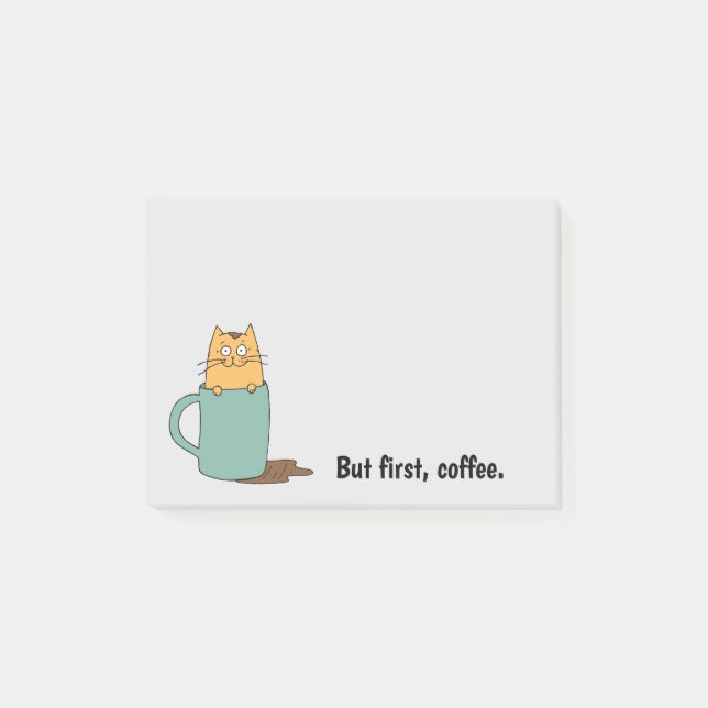 Cute Cat Coffee Note pad (Front)
